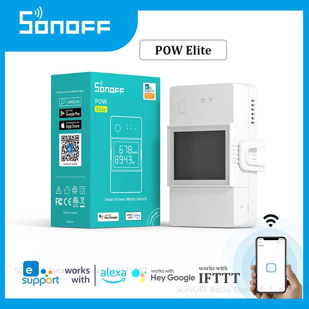 SONOFF-Pow Elite 16A/20A WiFi Ʈ Ŀ  ġ,  Ÿ̸ Һ , ˷  Ȩ ٸ ȣȯ